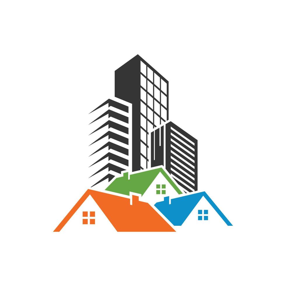 real estate log icon design vector