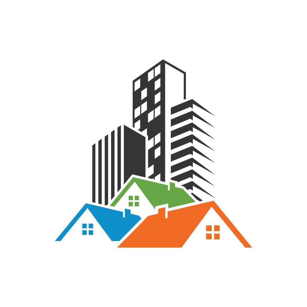 real estate log icon design vector