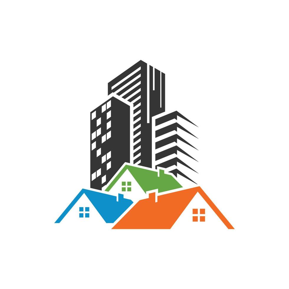 real estate log icon design vector