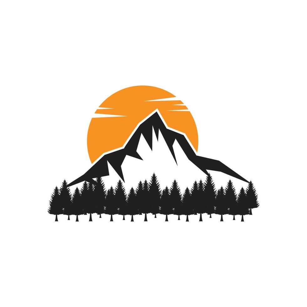 vector de diseño de icono de logotipo de montaña