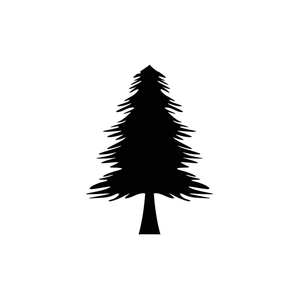 vector de diseño de icono de árbol de pino