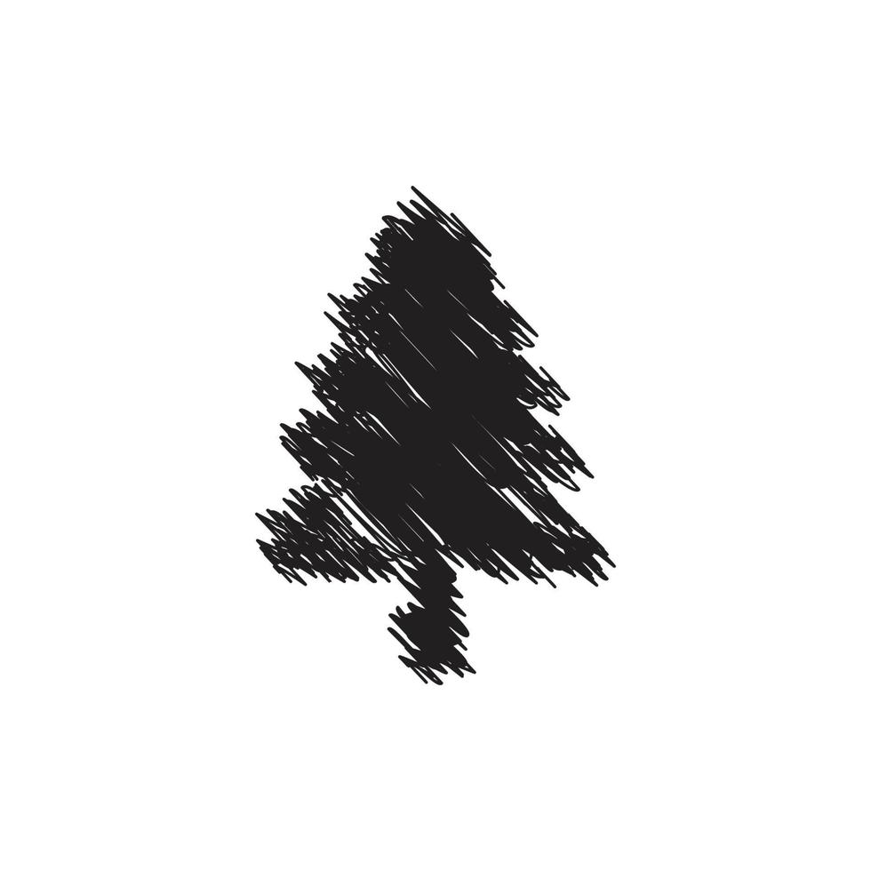 vector de diseño de icono de logotipo de árbol de pino
