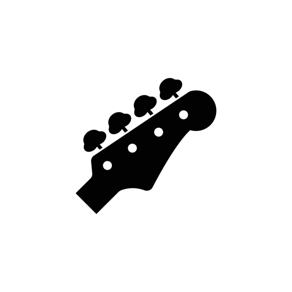 bass guitar logo icon design vector