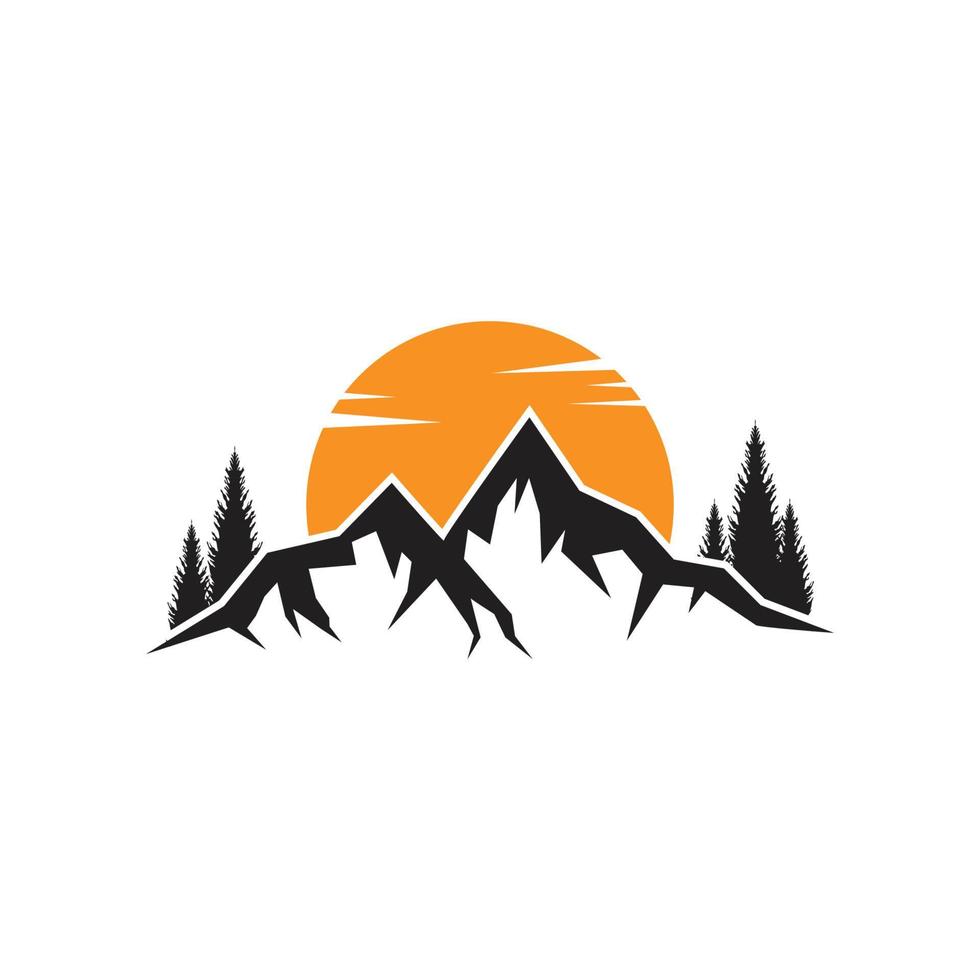 mountain logo icon design vector