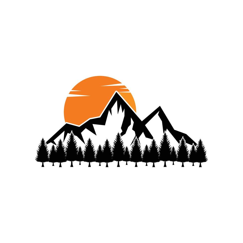 mountain logo icon design vector