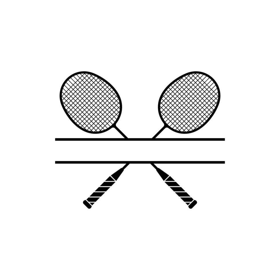 vector de icono de raqueta de bádminton