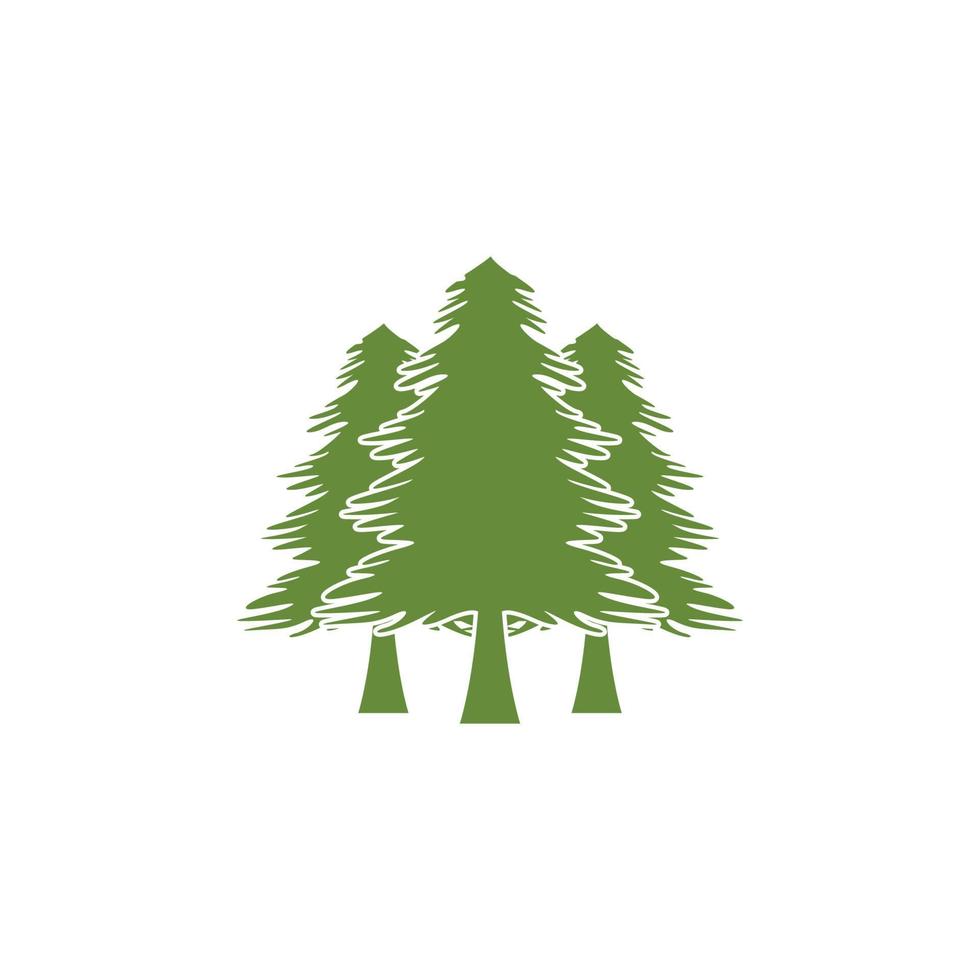 vector de diseño de icono de árbol de pino