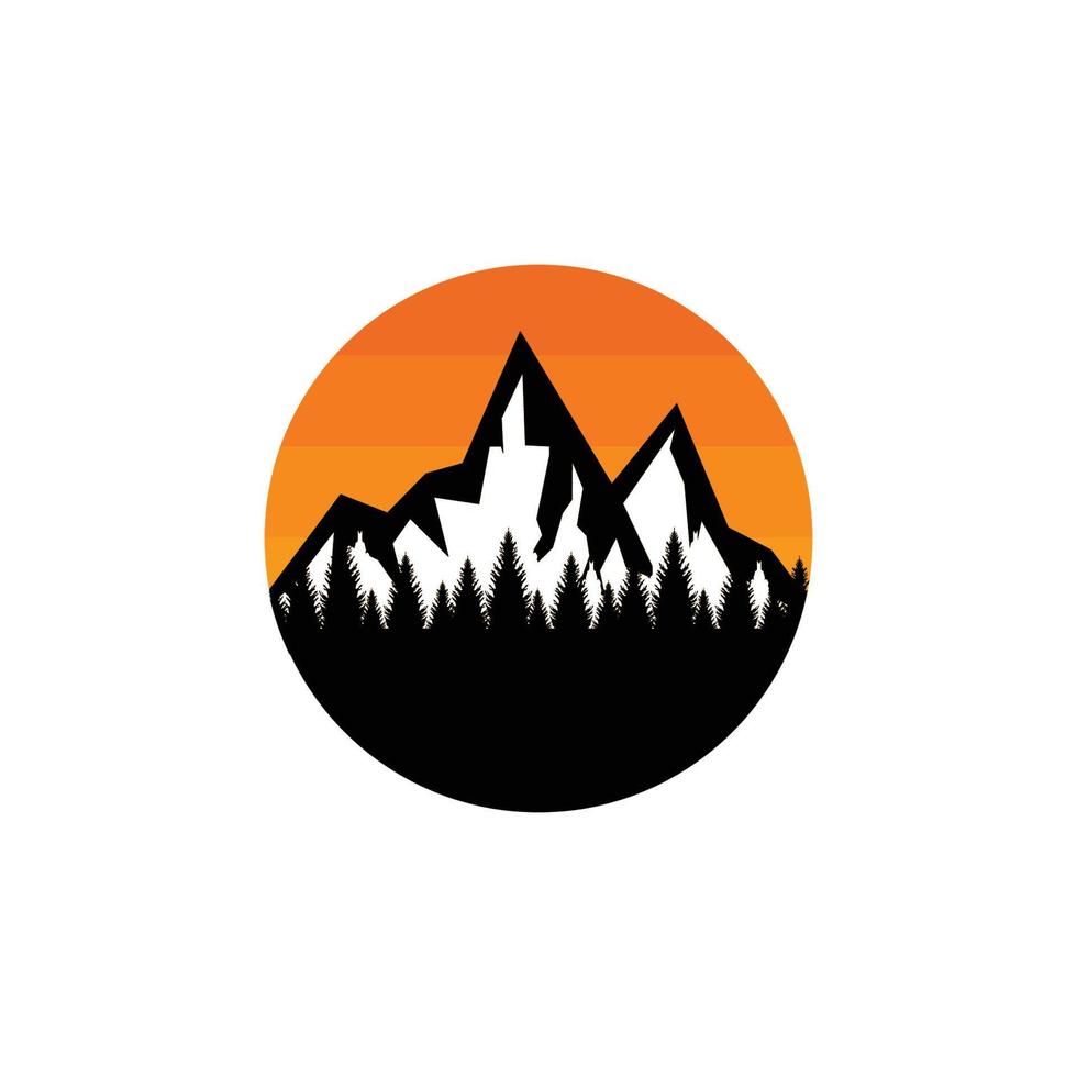 vector de diseño de icono de logotipo de montaña