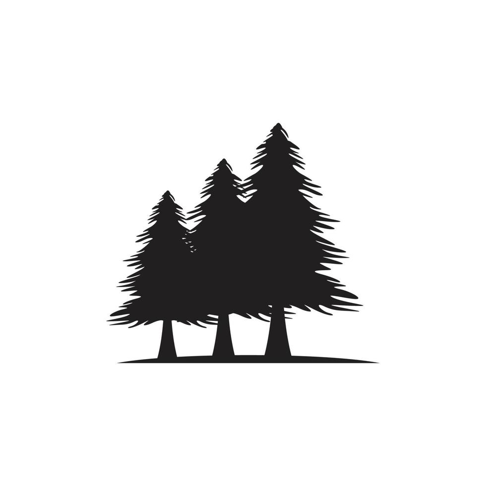 pine tree logo icon design vector