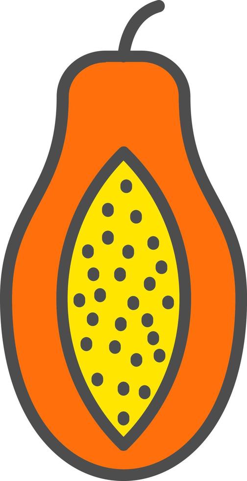 Papaya Vector Icon