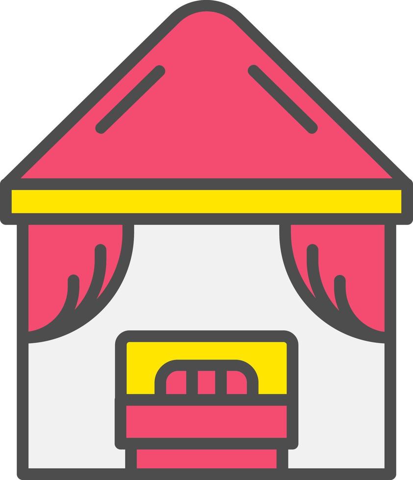 Beach Cabana Vector Icon