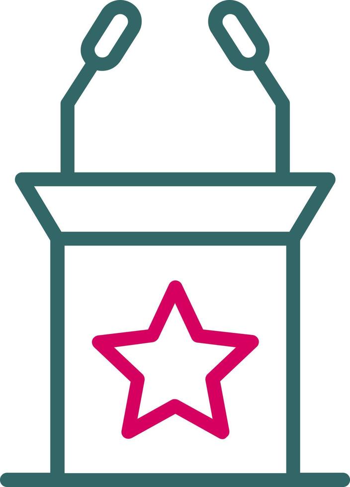 Tribune Vector Icon
