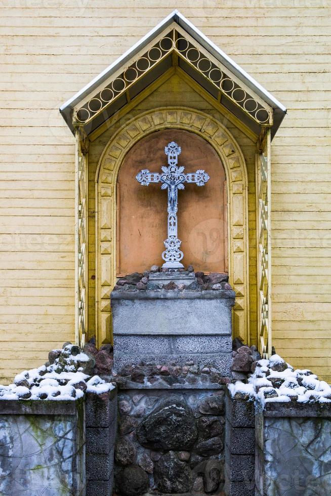 Yellow Wooden Ortodox Church photo