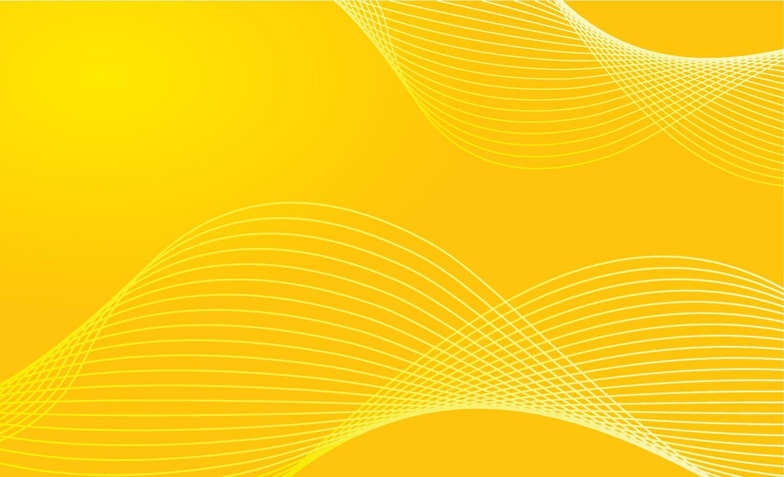 fondo amarillo abstracto con línea ondulada vector