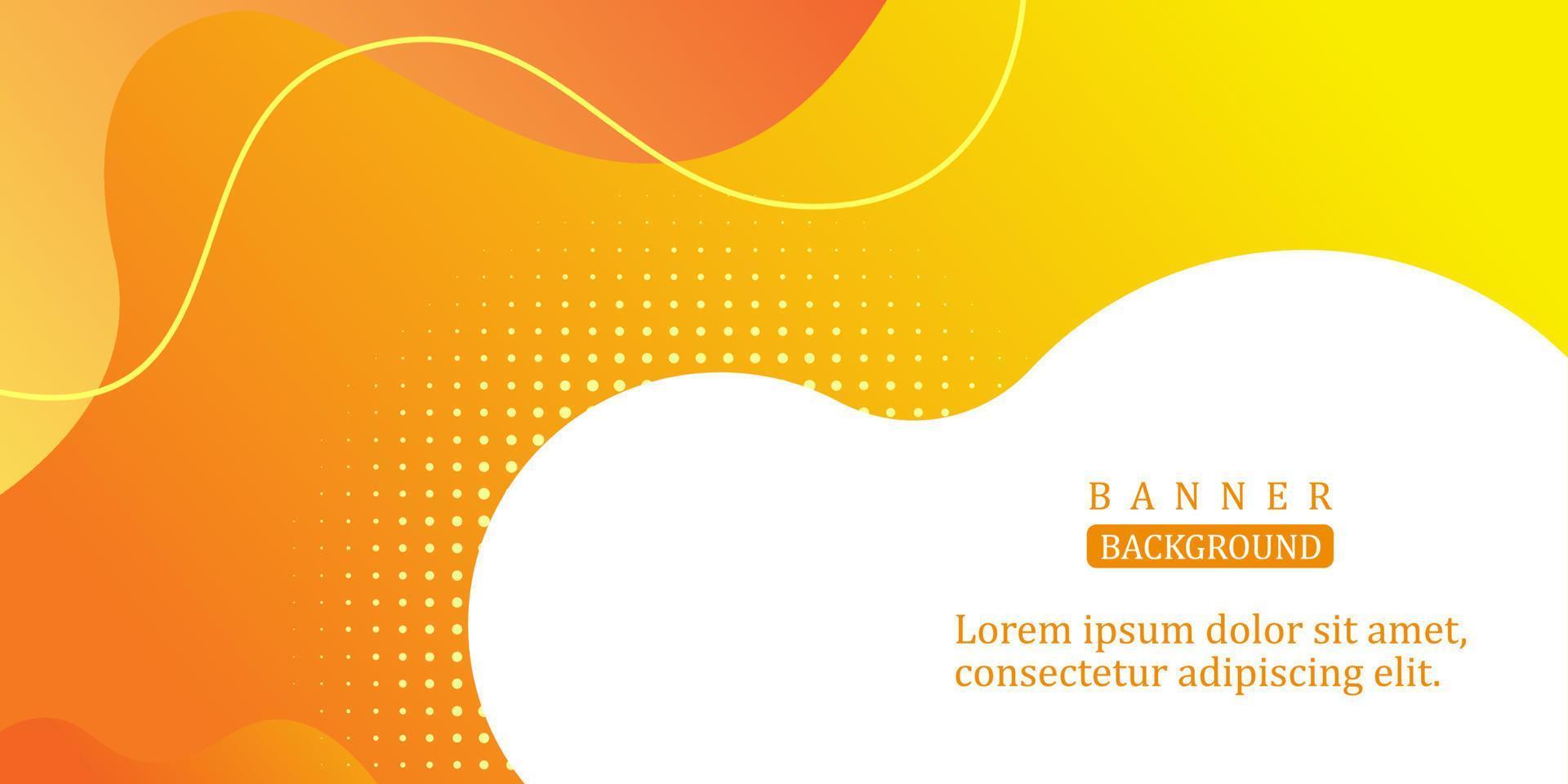 fondo de banner naranja con espacio para texto vector