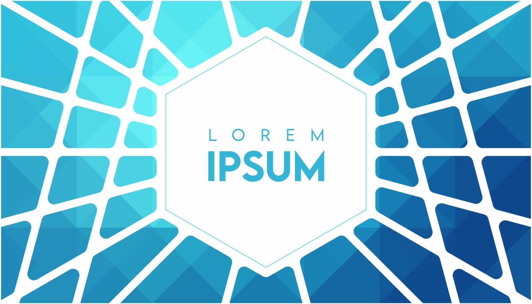 modern blue background banner with low poly style vector