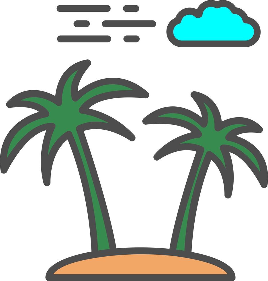 icono de vector de isla