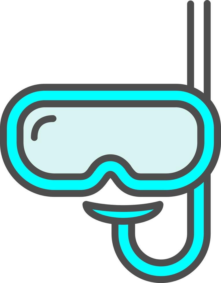 icono de vector de snorkel