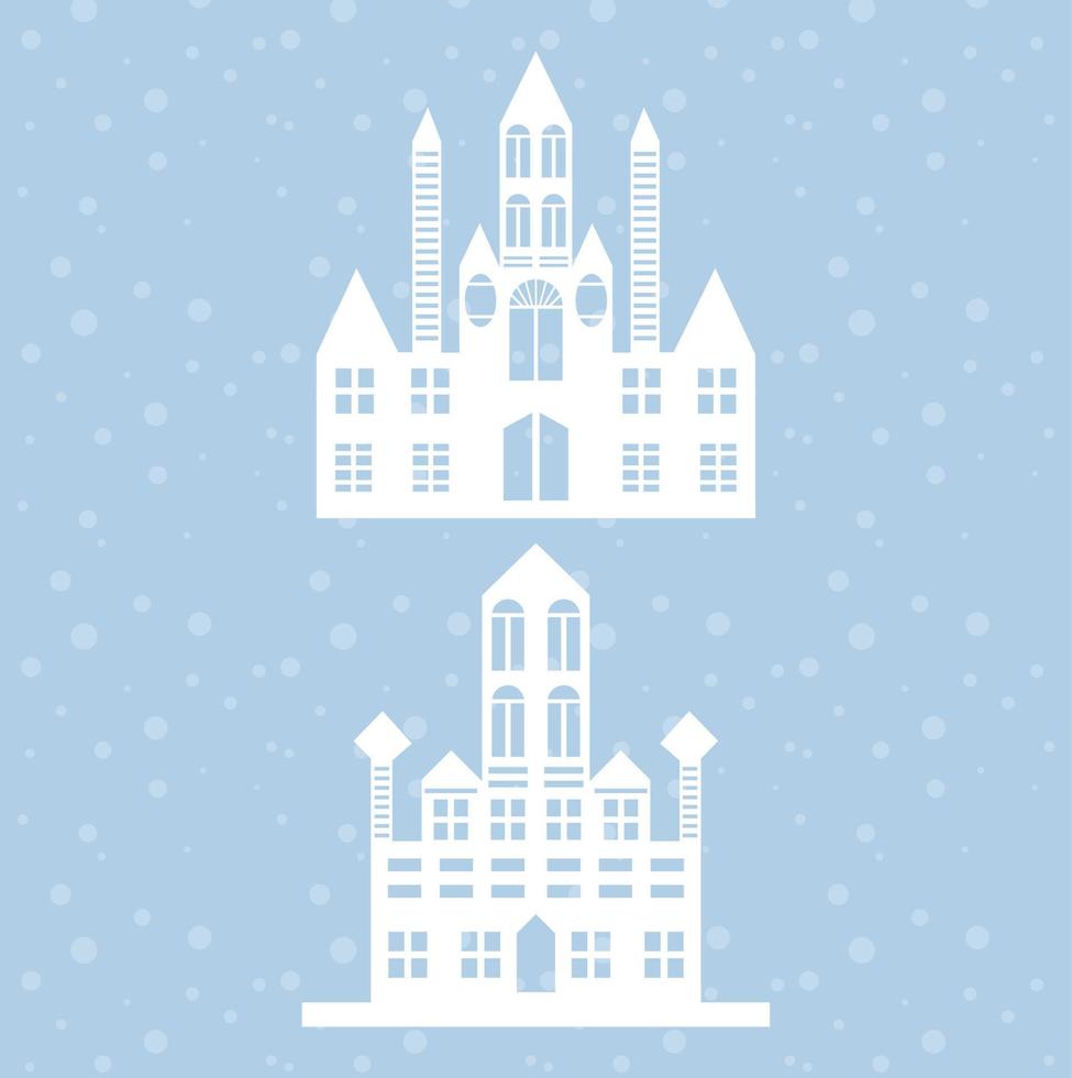 christmas house Silhouette, laser cut design vector