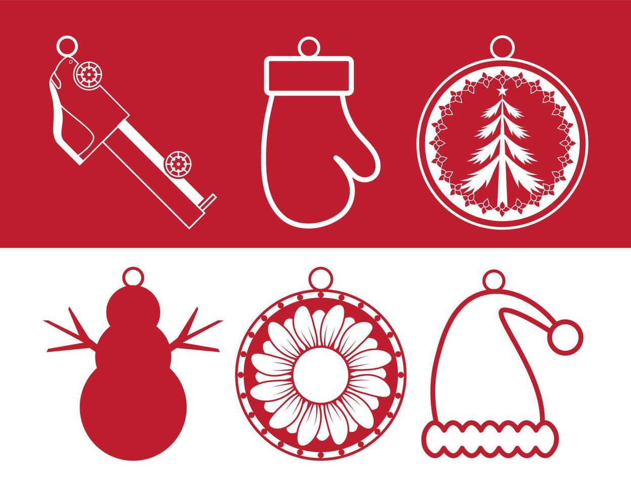 christmas decoration ornaments elements vector design