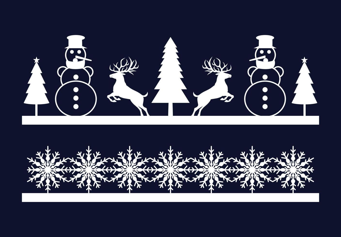 Laser Cut Christmas Border vector