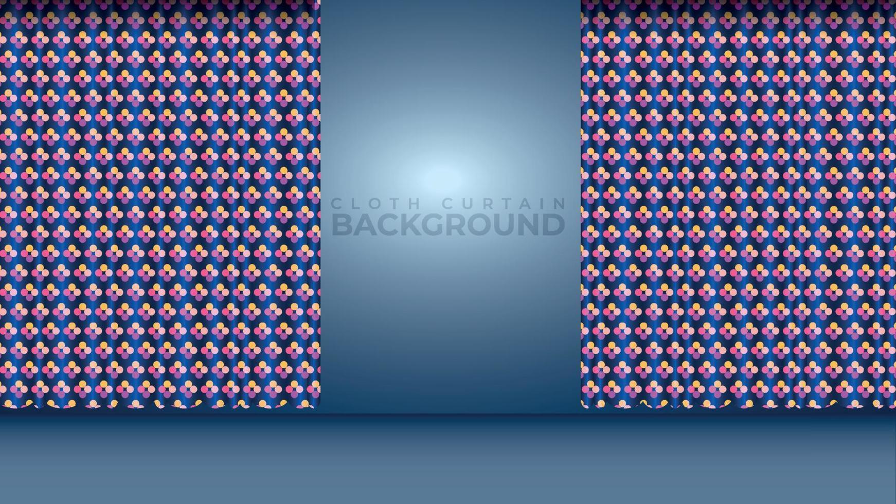 plain color patterned fabric curtain background vector
