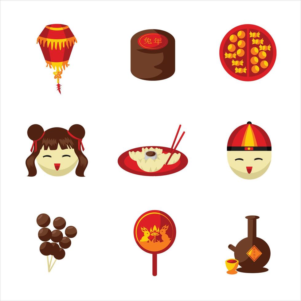 Chinese New Year Icon Set vector