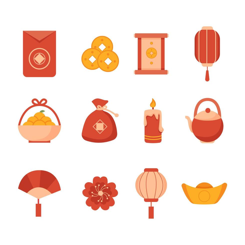 Chinese New Year Icon Set vector