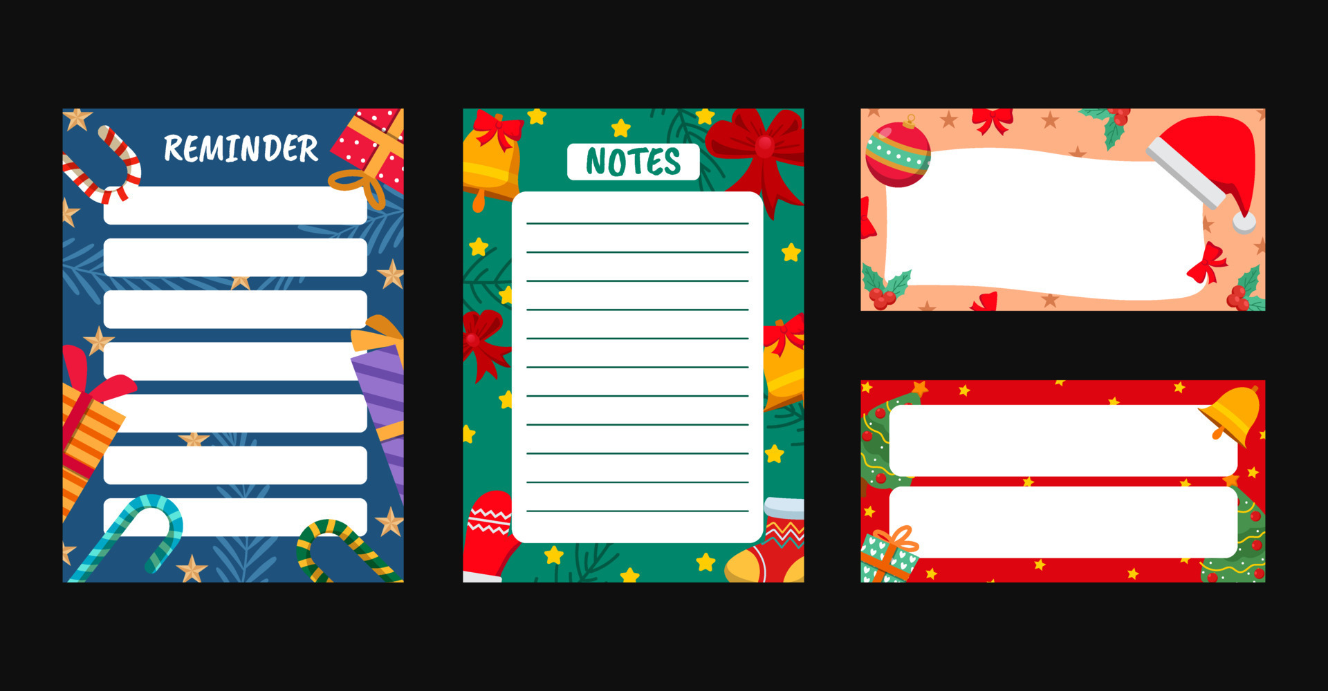 Christmas Journal Template 15568064 Vector Art at Vecteezy