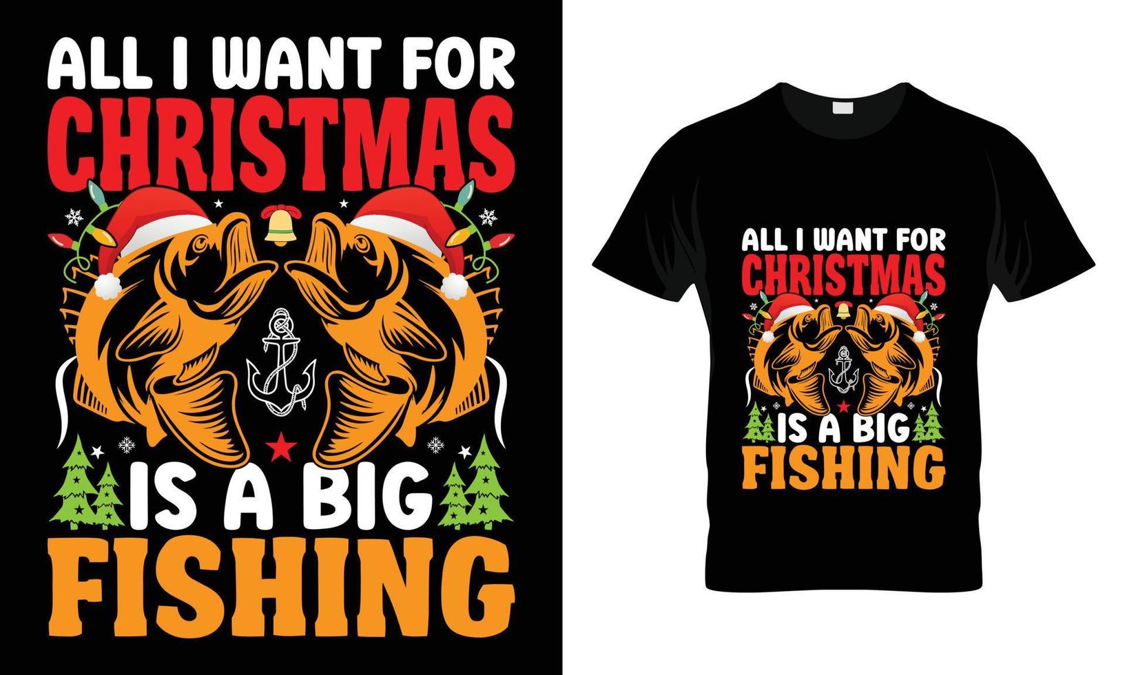 All I want for Christmas is a big fishing vector