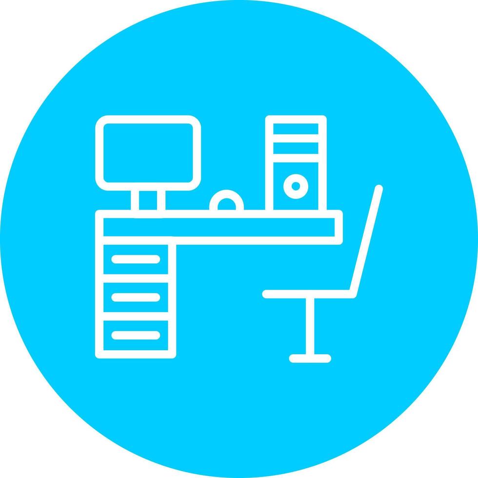 Work Station Vector Icon