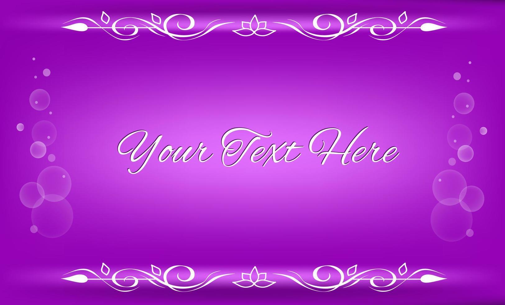 Purple background abstract gradient vintage template with shiny hand drawn border florishes, copy space, space for text. Apt for prints of flyer, leaflet, booklet, greeting, invitation, label vector