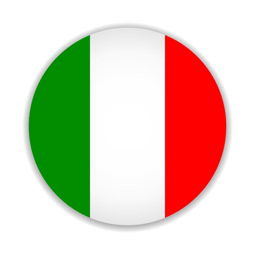 Round flag of Italy. Vector illustration.