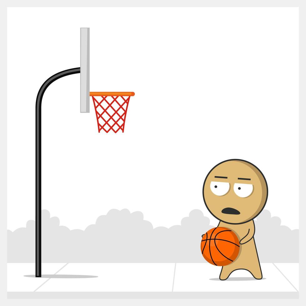 Basketball player throws the ball into the ring vector