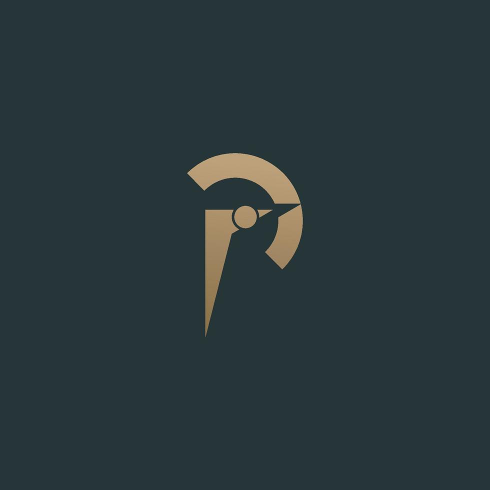 letters p design.modern logo template flat vector