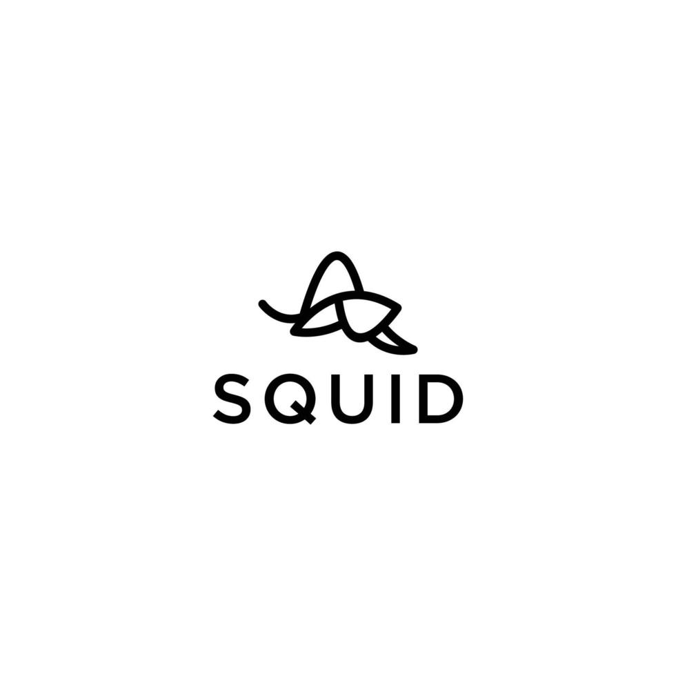Squid logo design icon template vector