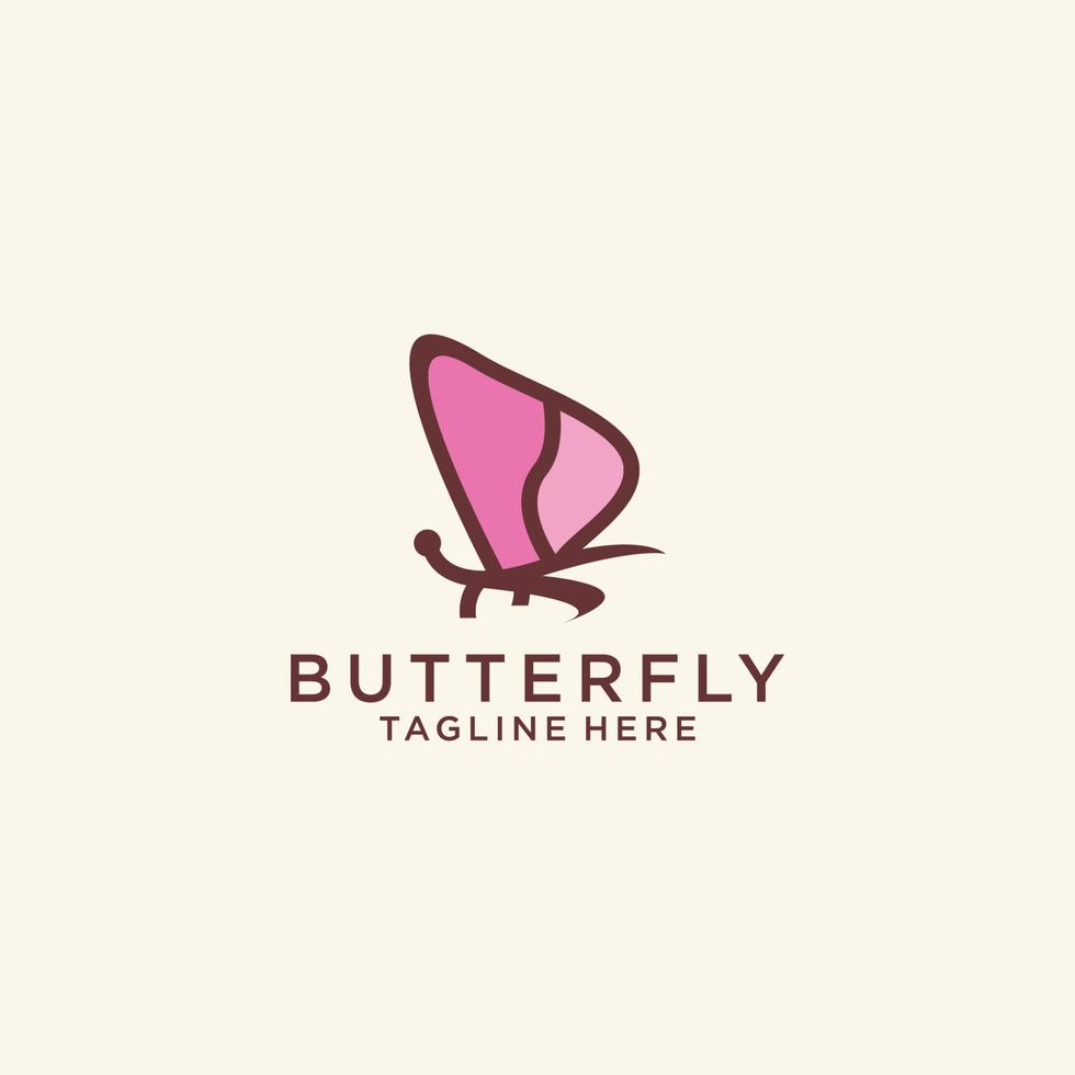 mariposa. plantilla de diseño de icono de logotipo de diseño vector