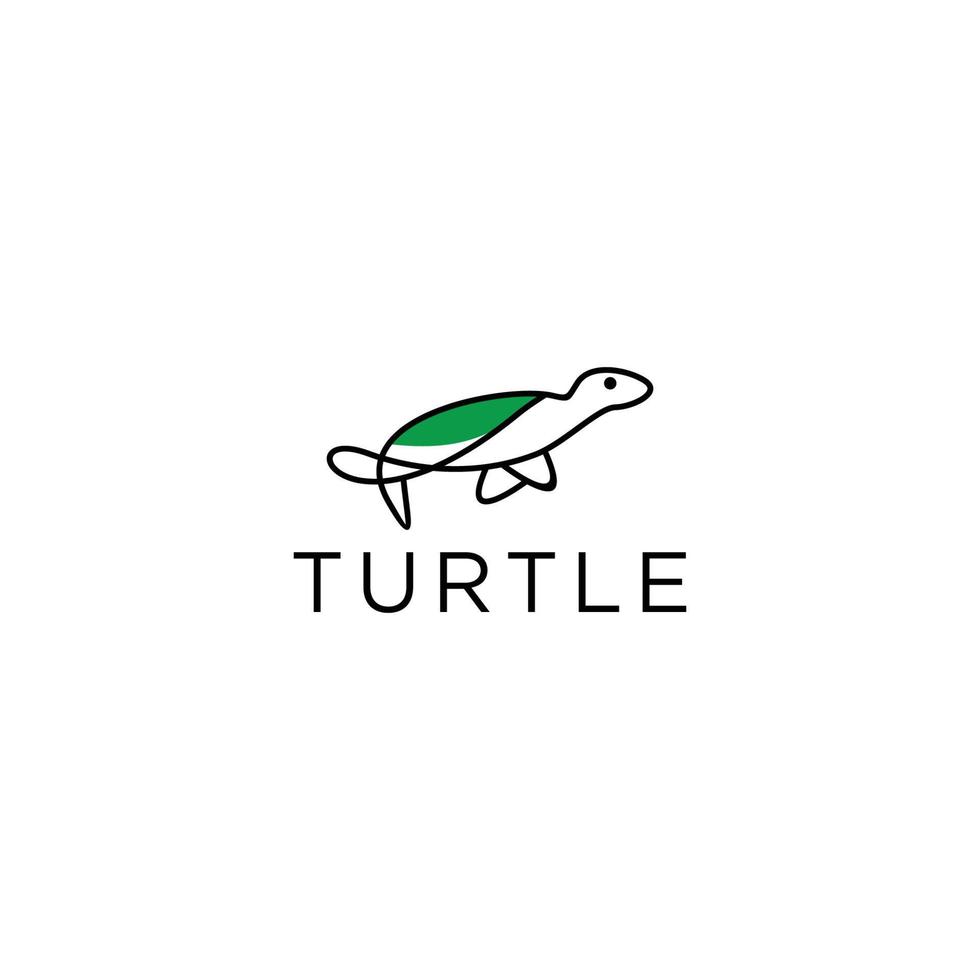 Turtle logo design icon template vector