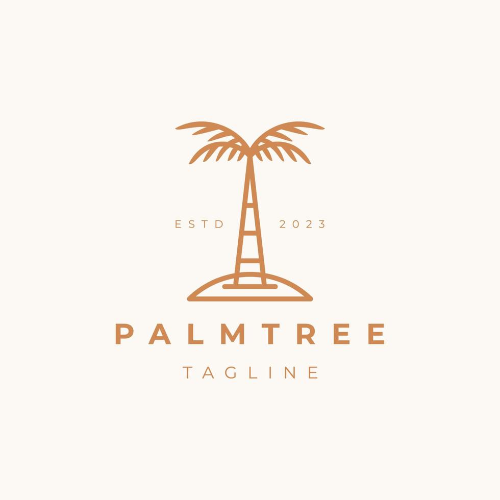Palm tree logo design vector template