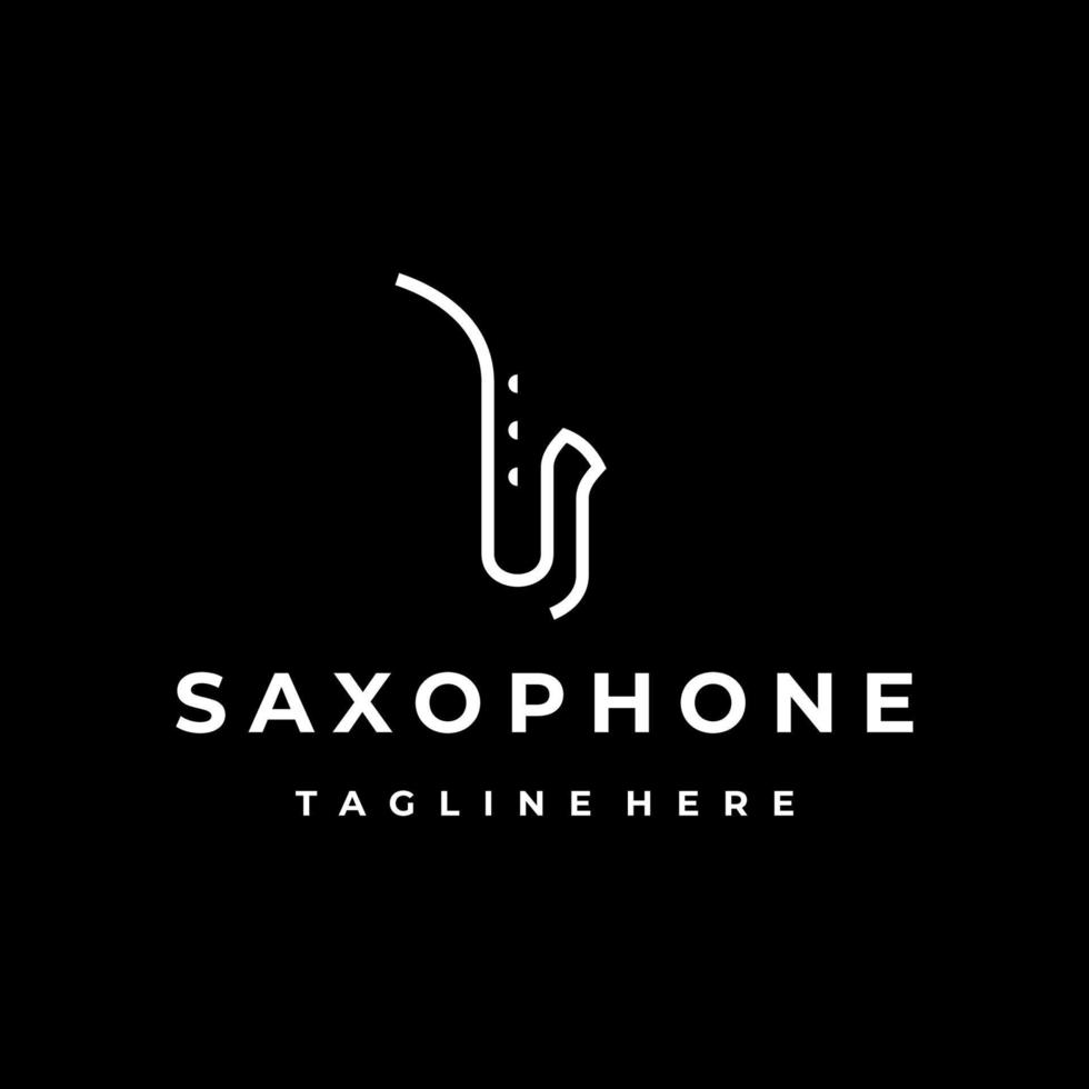 Saxophone logo design vector template