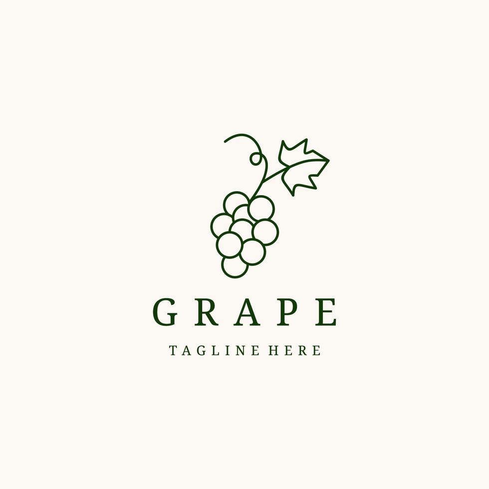 Grape logo design vector template