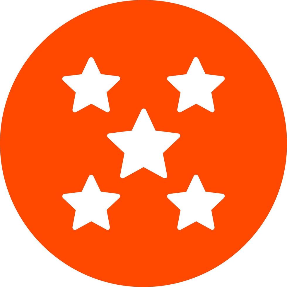 Icono de vector de 5 estrellas