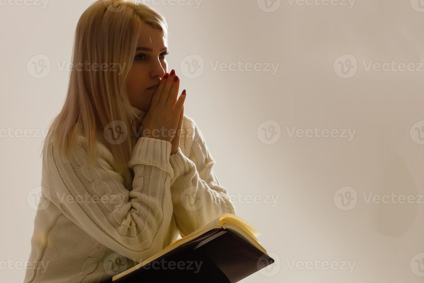 Woman in deep thought. photo