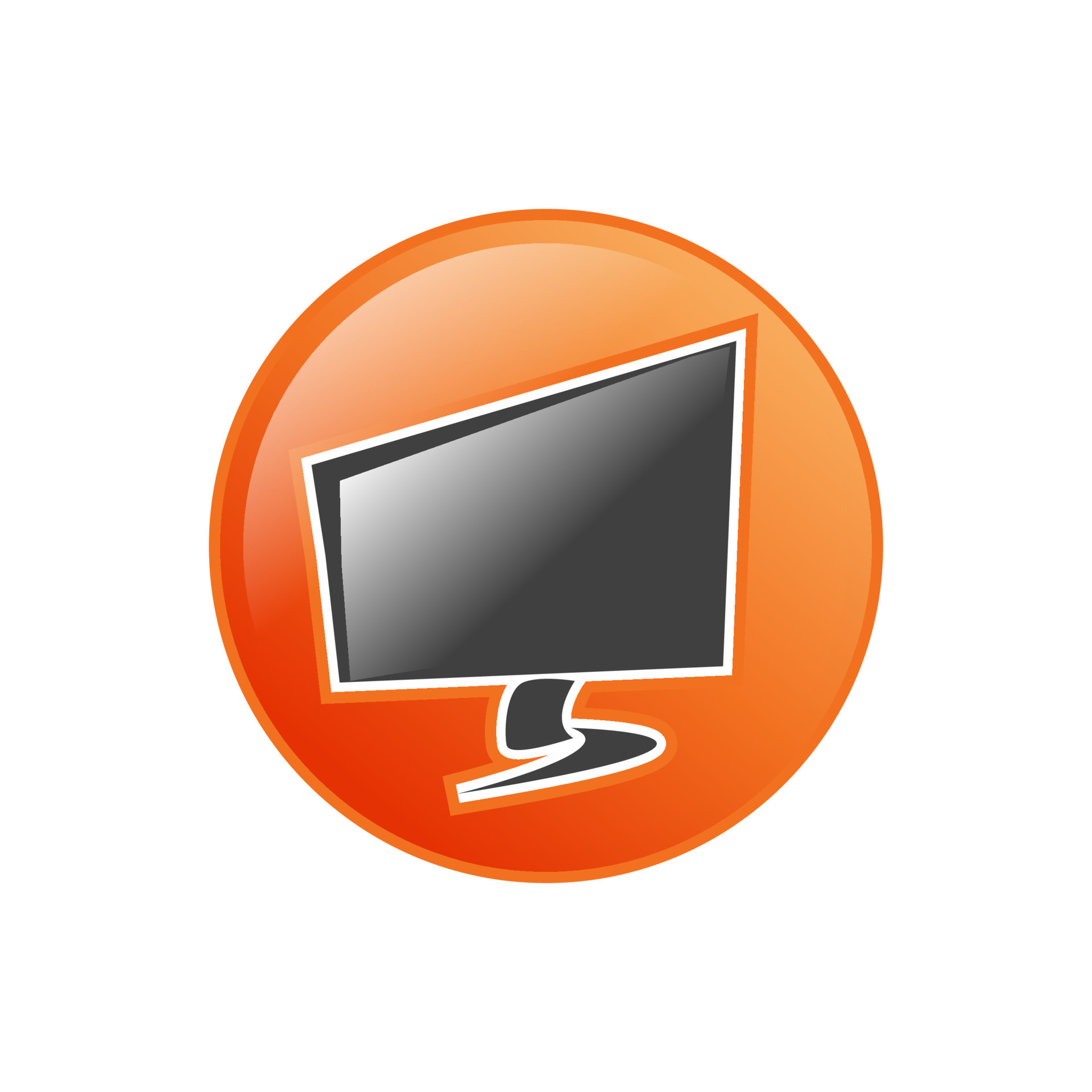 creative screen computer on circle for pc repair logo vector design  15570665 Vector Art at Vecteezy