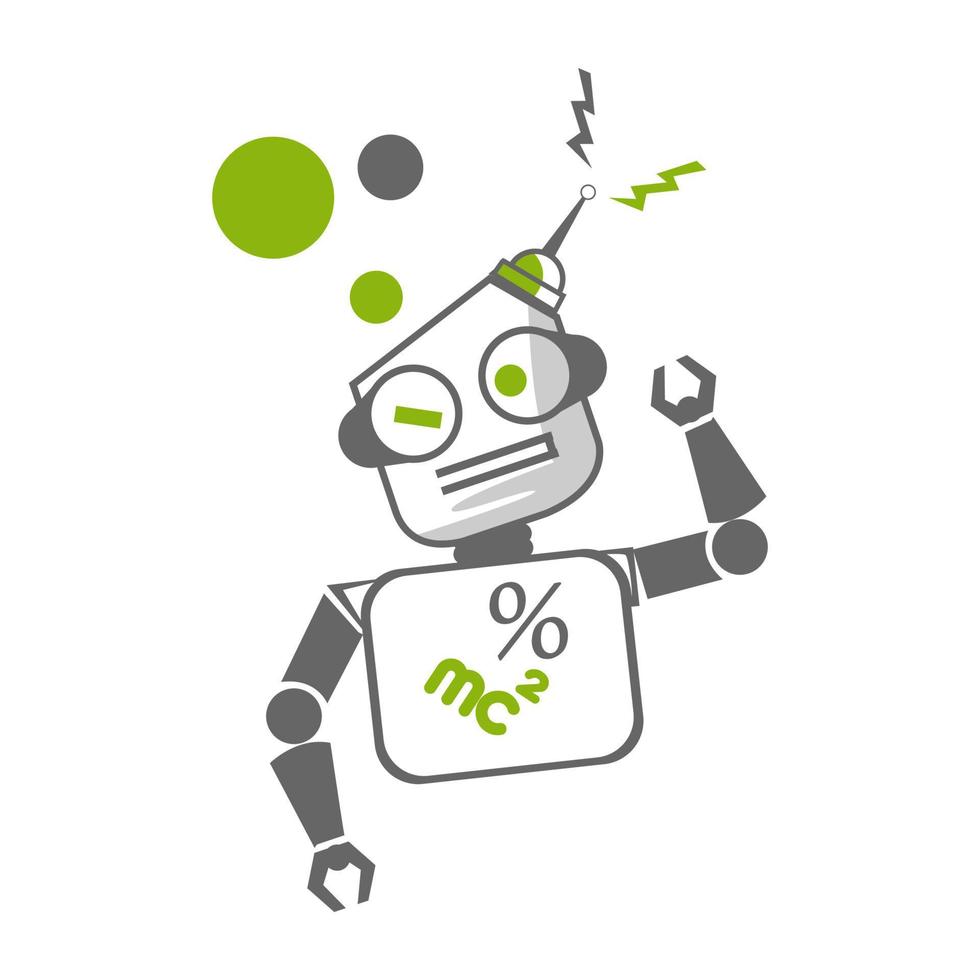creative think robot logo design vector creative illustration concept