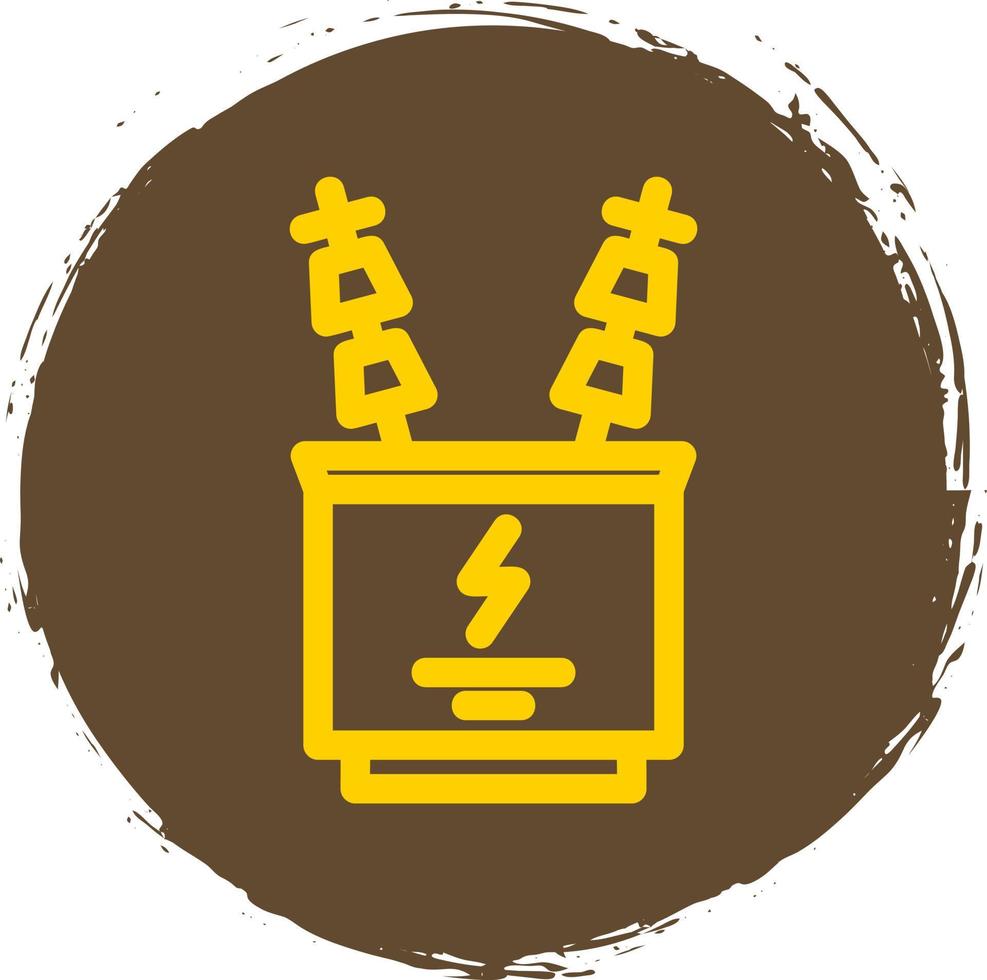 Power Transformer Glyph Icon vector