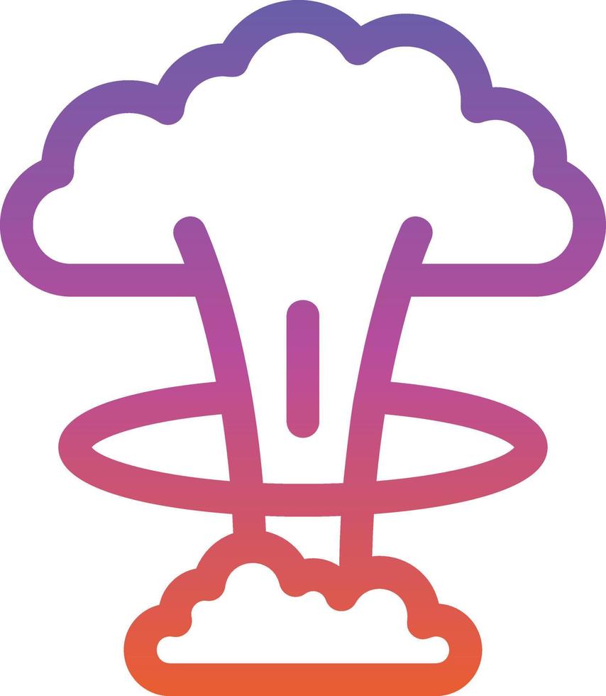 Nuclear Explosion Glyph Icon vector