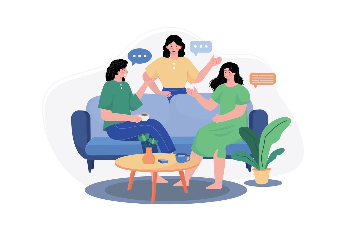 Happy Woman Day Illustration concept. Flat illustration isolated on white background vector