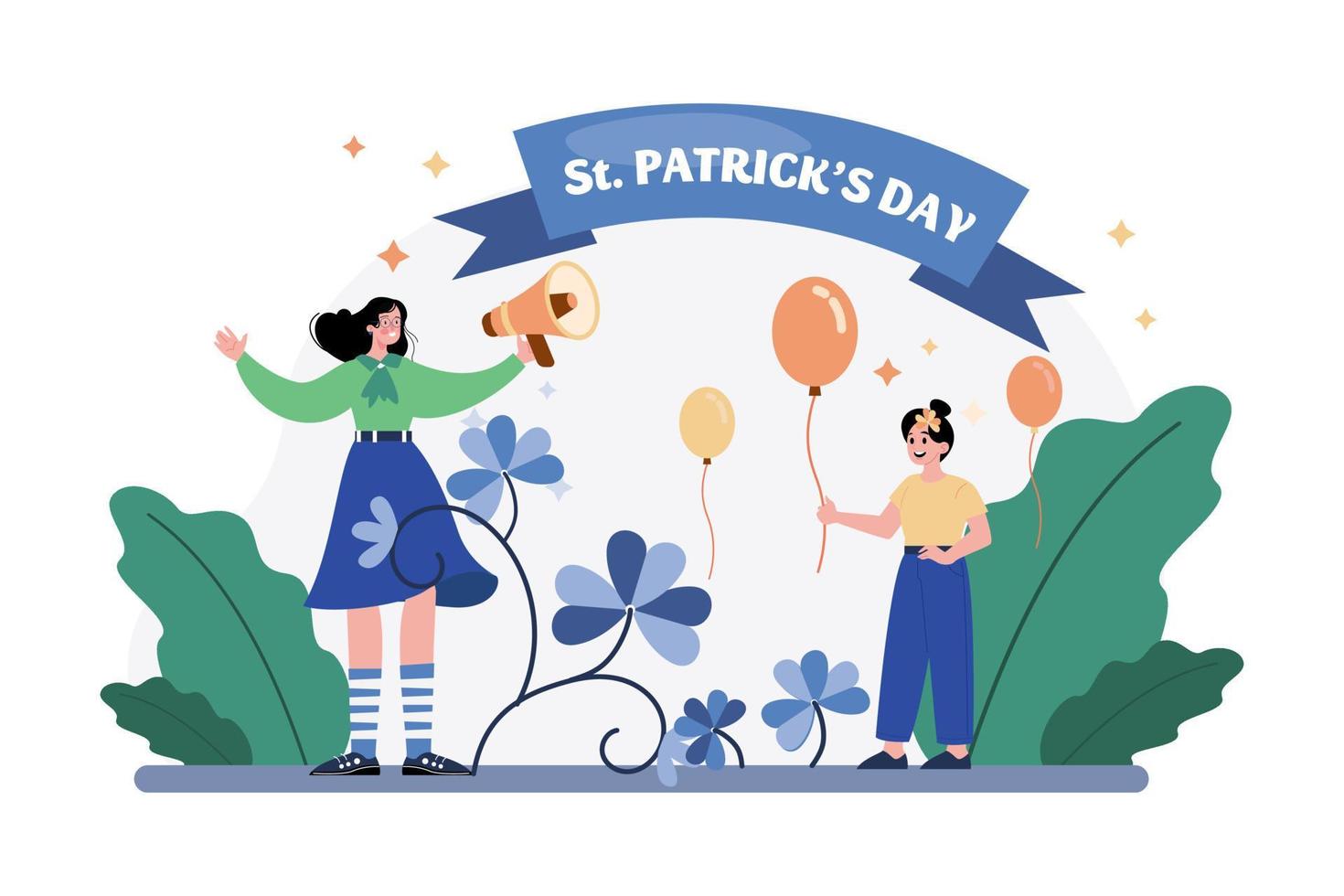 St. Patrick Day Illustration concept. Flat illustration isolated on white background vector