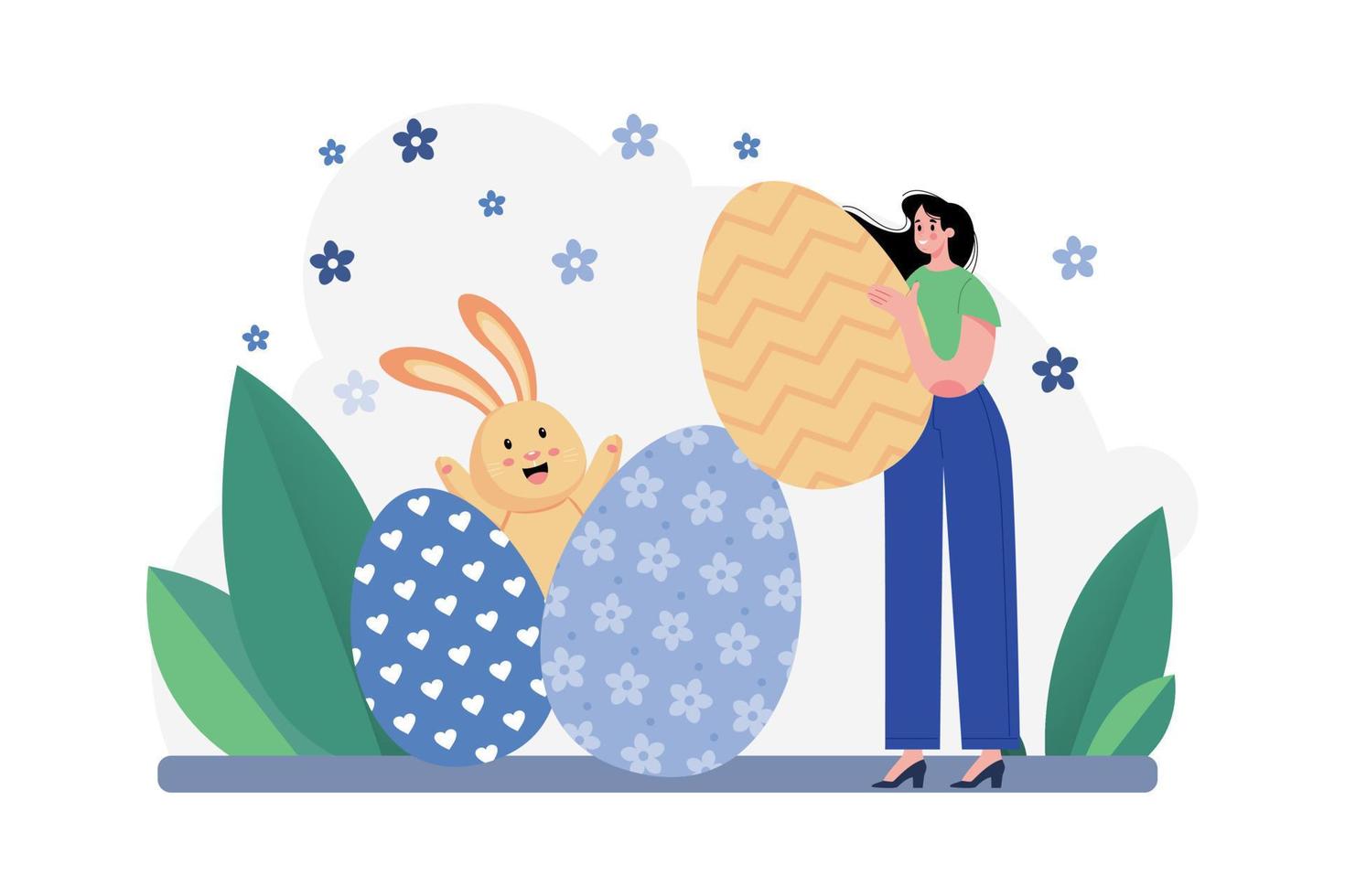 Easter Illustration concept. Flat illustration isolated on white background vector